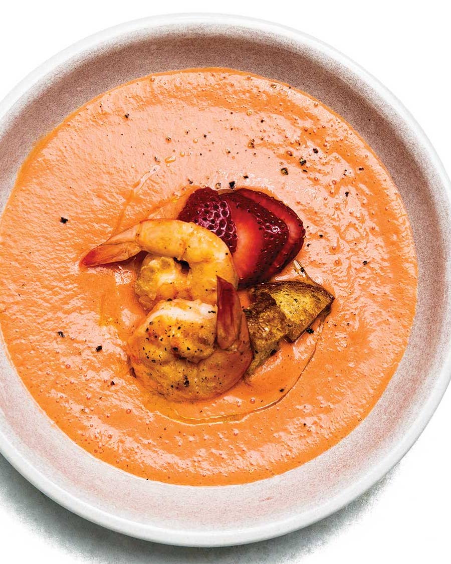 Bring a Sweet-Tart Twist to Gazpacho With Strawberries and Watermelon