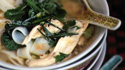 Hanoi Noodle Soup with Chicken, Baby Tatsoi, and Bok Choy