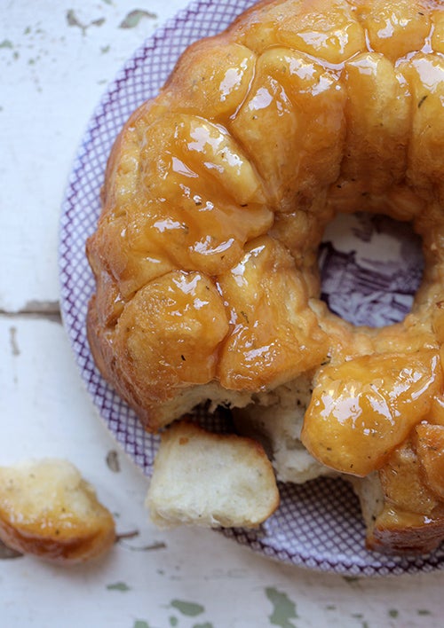 Gruyere, Rosemary, and Honey Monkey Bread