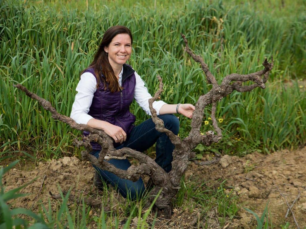 Andrea Mullineux with her vines.