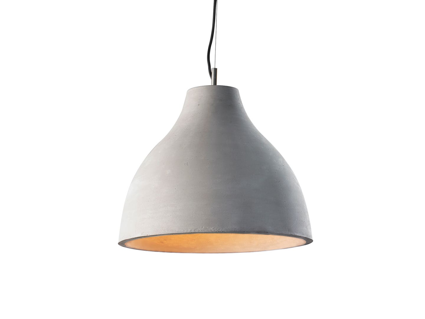 Concrete dome pendant light