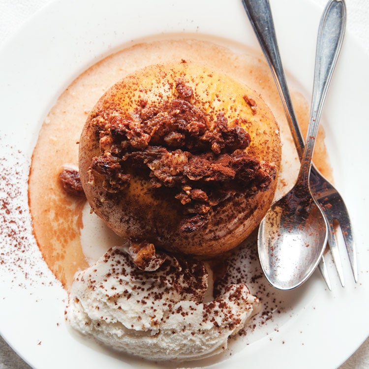 Baked Walnut-Stuffed Apples with White Wine