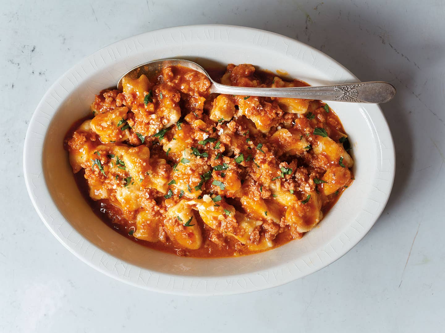 Farro Gnocchi with Pork Ragù