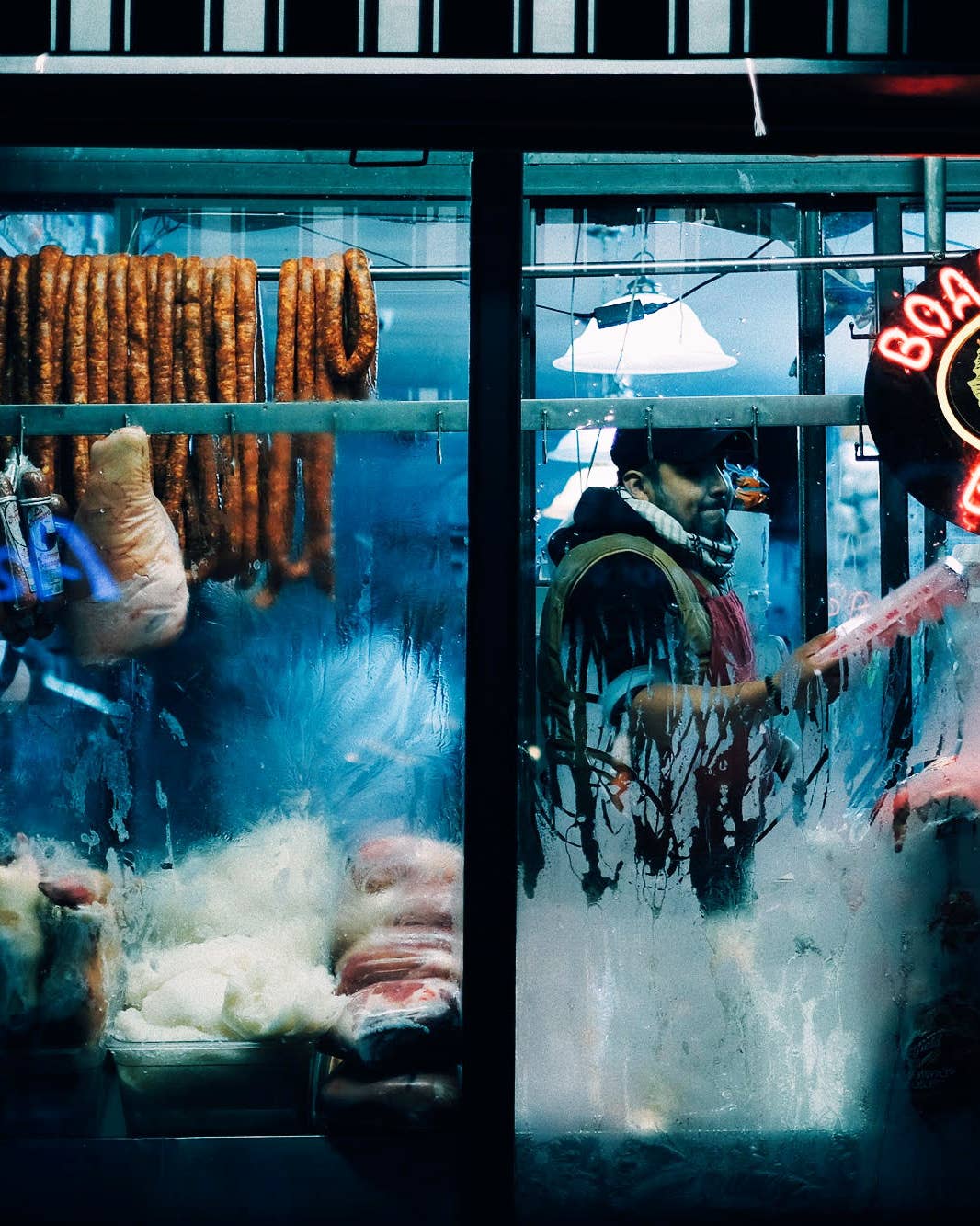 NYC Meat Vendor After Dark