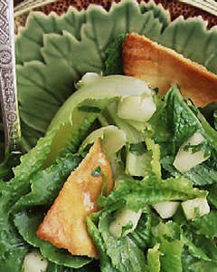 Green Salad with Toasted Pita Bread