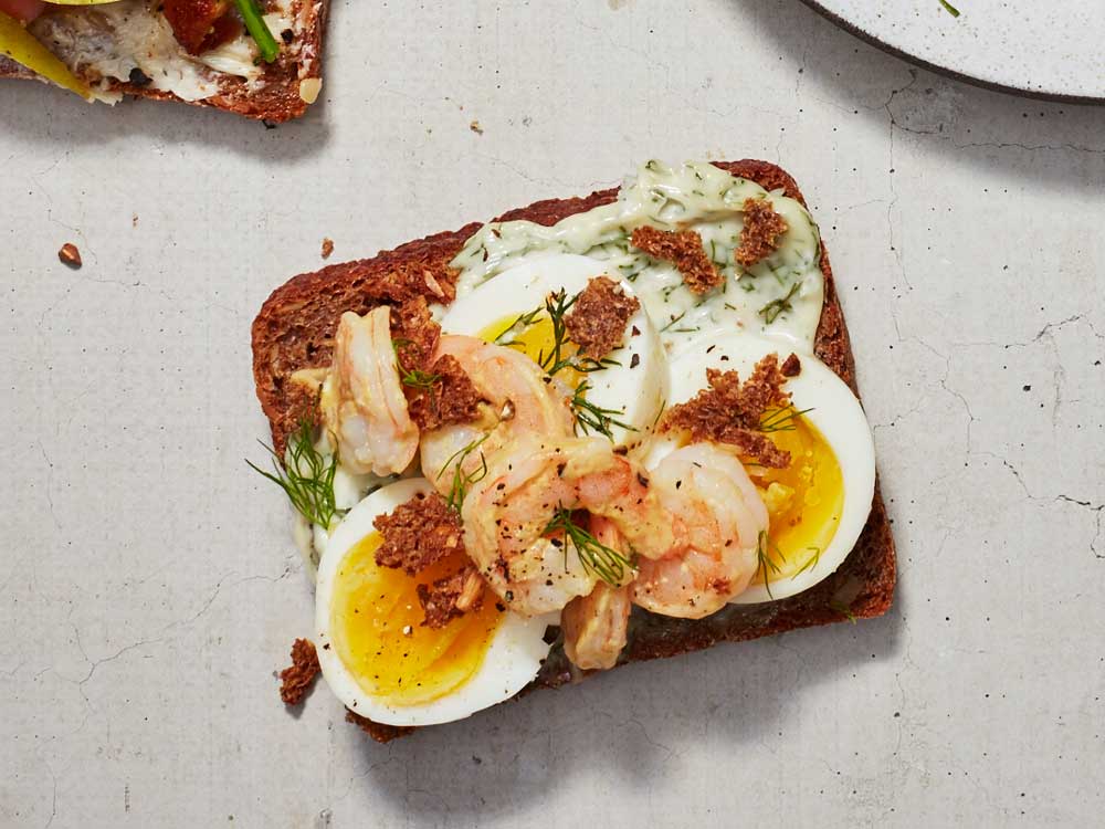 Shrimp, Egg, and Dill Smorrebrod