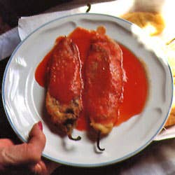 Making Chiles Rellenos