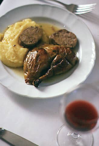 Roasted Stuffed Guinea Hen
