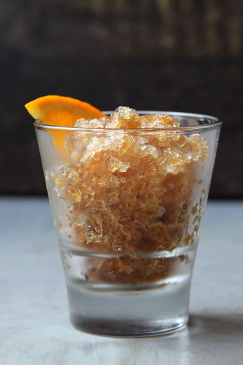 Fernet and coke granita