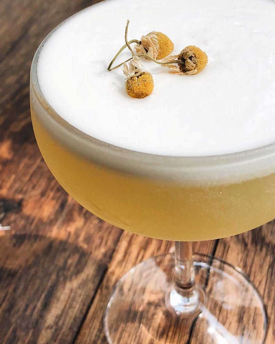 Chamomile Grappa Sour Chamomile Grappa Sour
