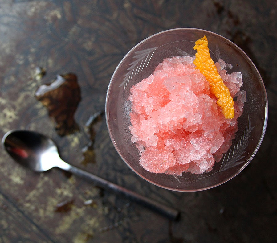 Grapefruit and Campari Granita