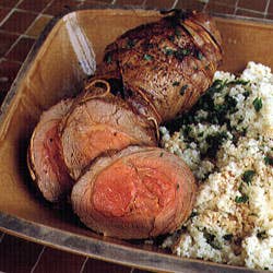 Onion and Saffron-Roasted Lamb
