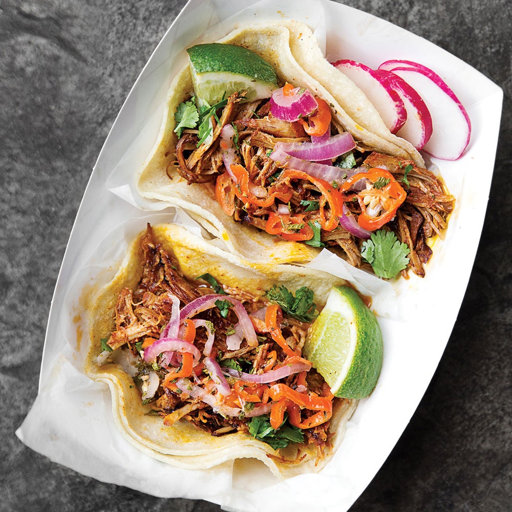  Yucatán-Style Shredded Pork Tacos with Achiote (Cochinita Pibil Tacos)