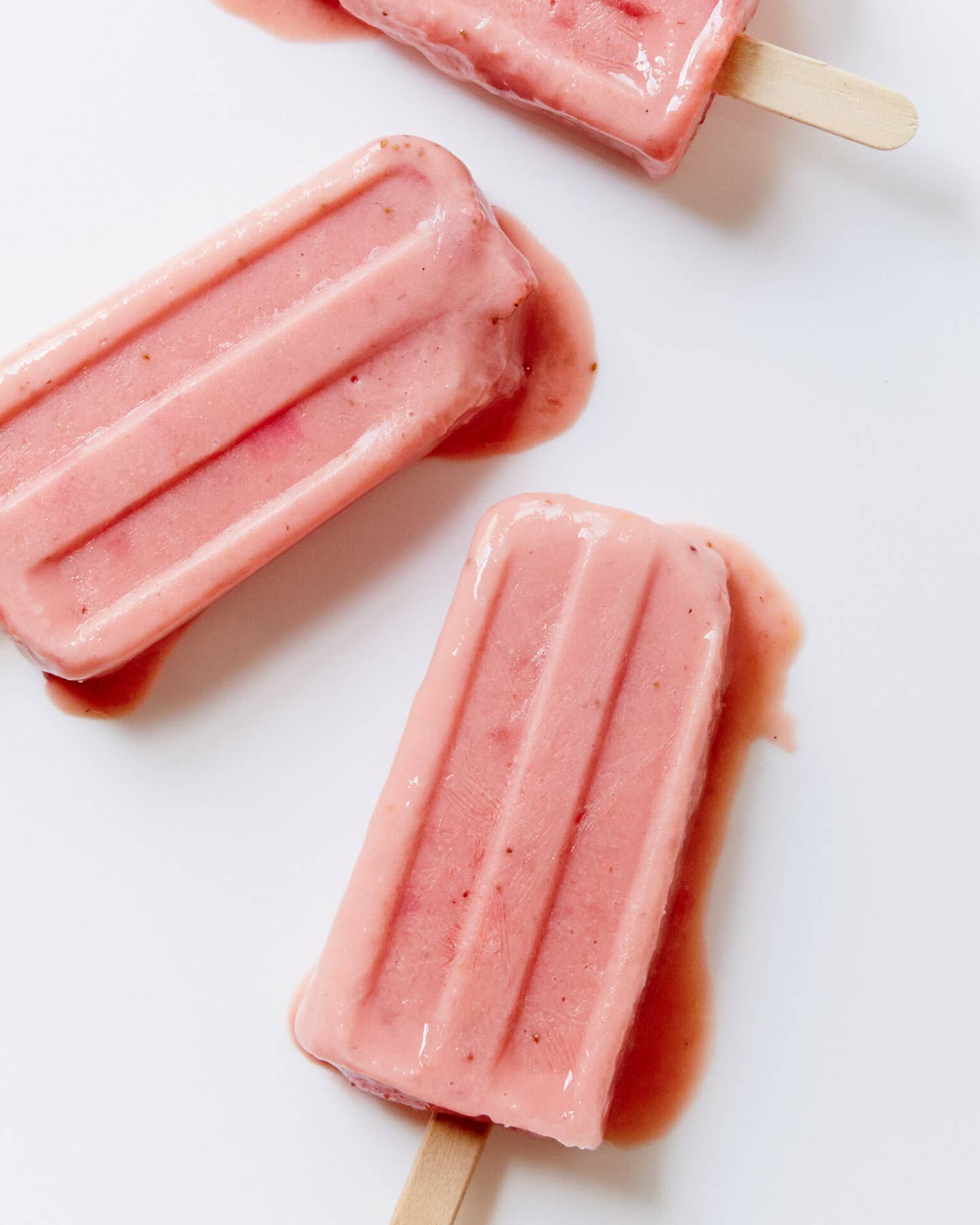 Strawberry Rhubarb Yogurt Pops