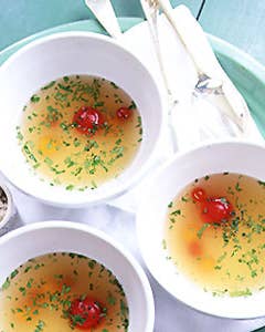Chilled Tomato Consommé