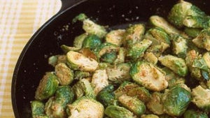 Sauteed Brussels Sprouts with Bread Crumbs