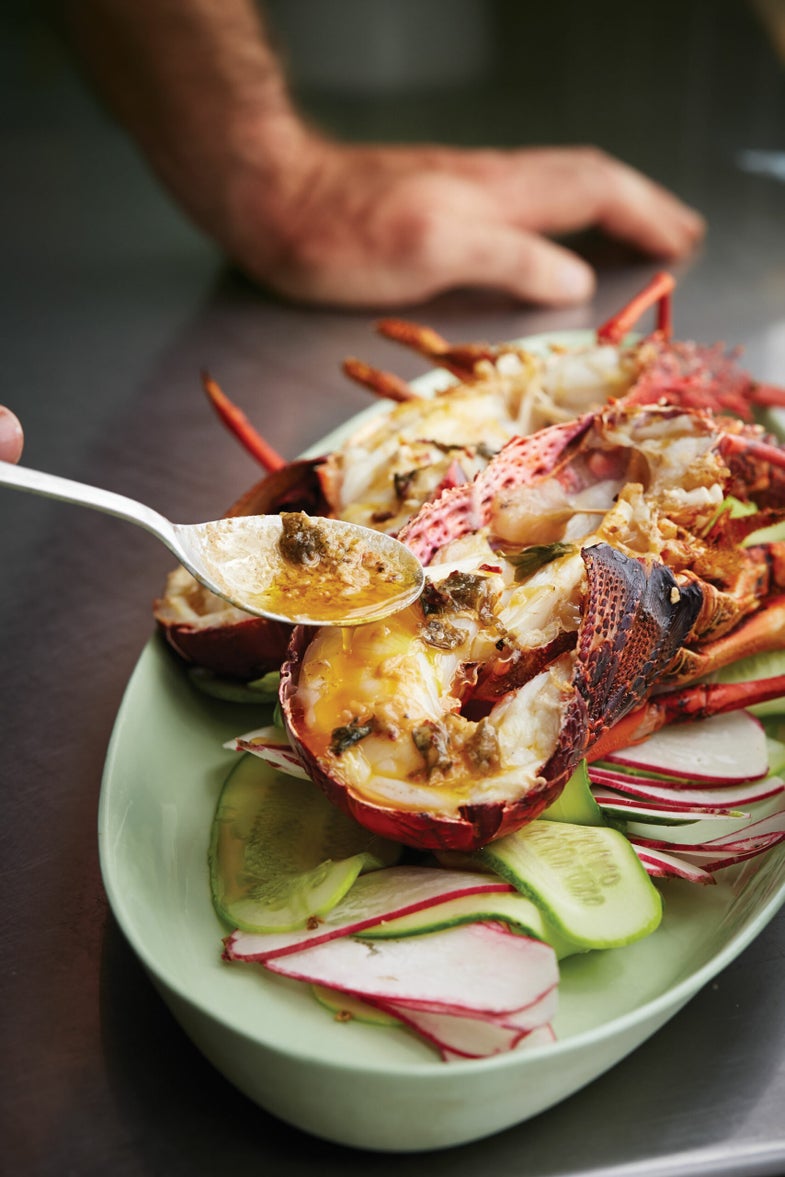 Grilled Lobster with Chipotle Garlic Seaweed Butter, Tasmania