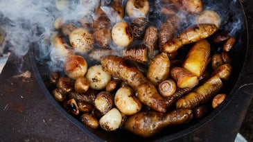Roasted Sunchokes with Potatoes & Mushrooms