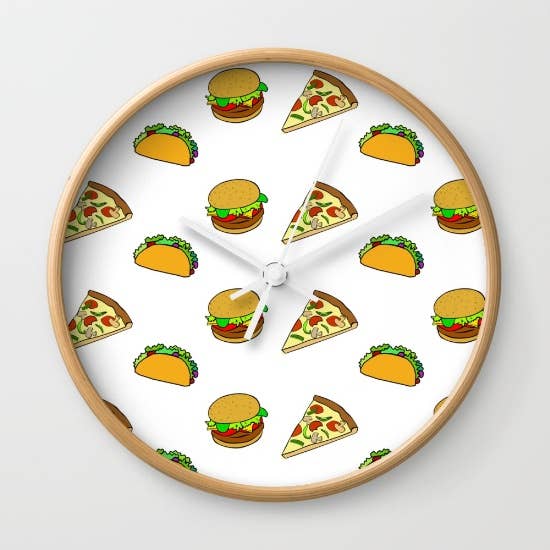 it's always time for pizza, burgers, and tacos