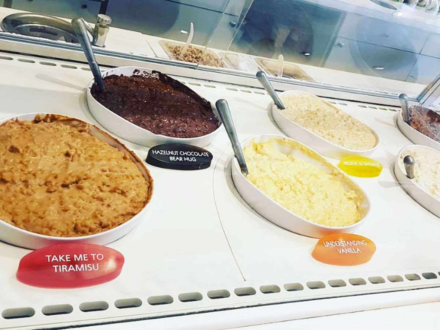 The rice pudding selection at Rice to Riches