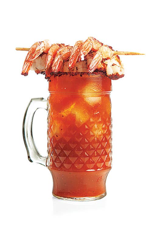 Michelada con Camarones