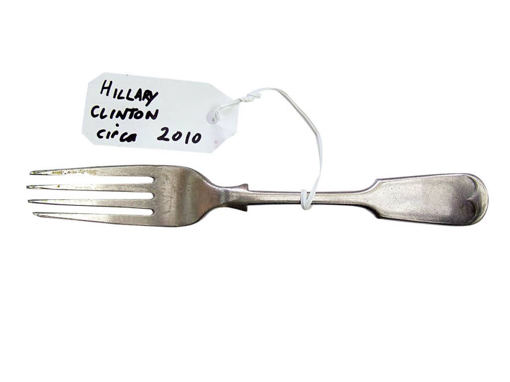 Van T Rudd artist forks - Hilary Clinton