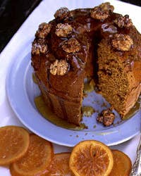 Pumpkin–Walnut Cake with Candied Oranges