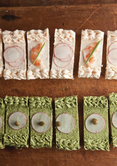Shrimp and Herb Canapés
