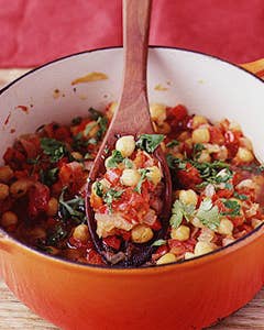Chickpeas with Tomatoes and Sweet Peppers