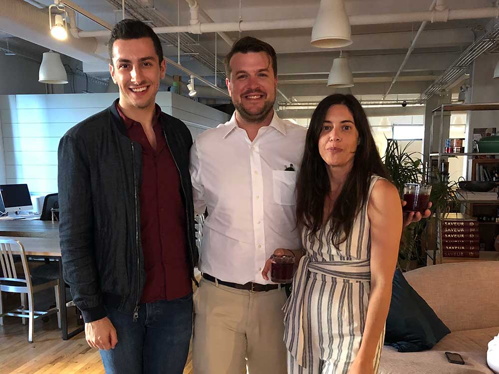 Time Out food and drinks editor Jake Cohen, Henry Lyon of Halcite, and photographer Christina Holmes take a break from all the great seafood for a quick photo.