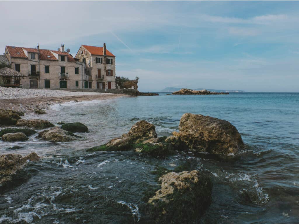 Beach in Komiza, Croatia