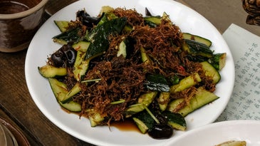 Mushroom and Cucumber Salad (Liang Ban Huanggua)