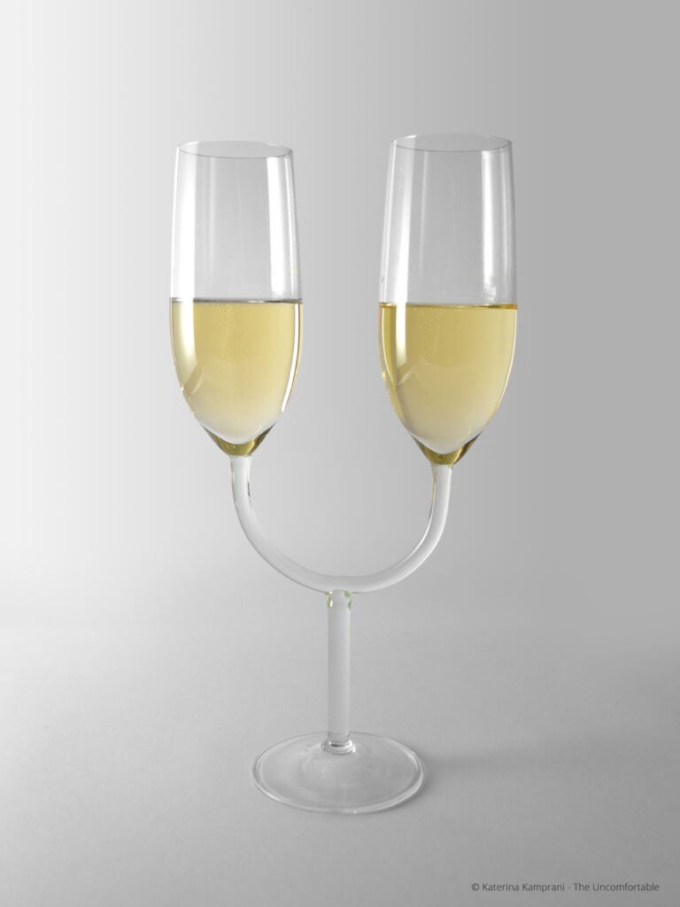 uncomfortable champagne glasses