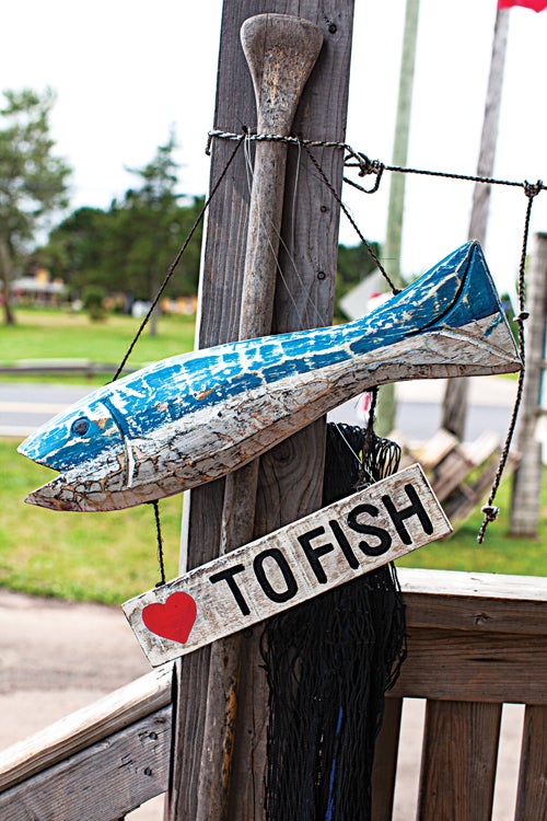 PEI fish sign