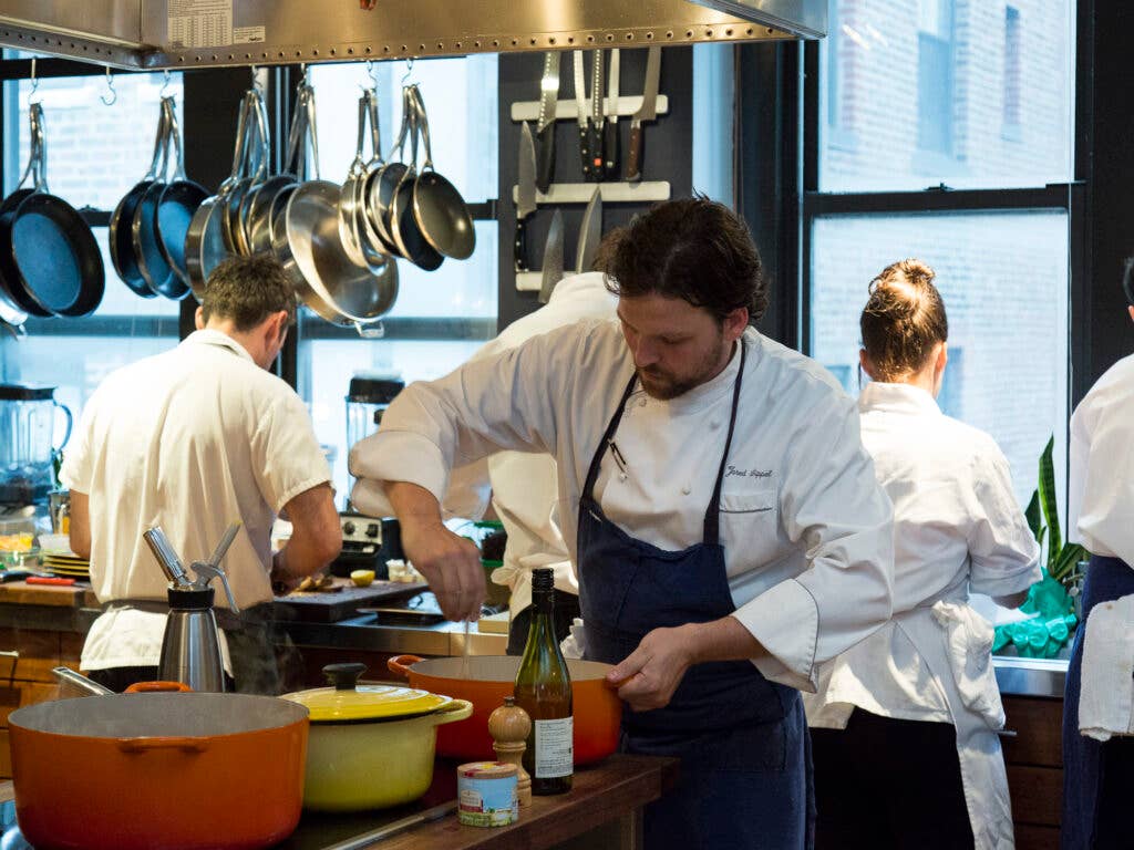 Chef Jared Sippel at work in the kitchen