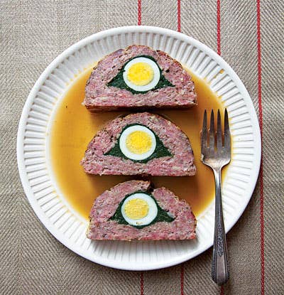 Egg-and-Spinach-Stuffed Meat Loaf