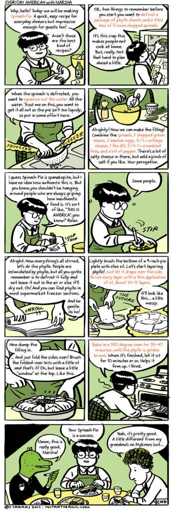 Spanakopita comic strip