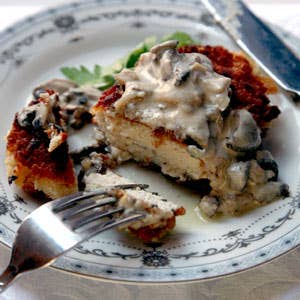 Pozharsky Cutlets with Mushroom Sauce