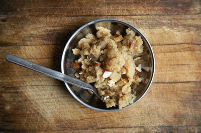 Sweet Porridge with Raisins and Almonds