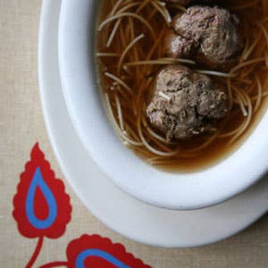 Beef Noodle Soup with Liver Dumplings (Hovezi Polevka s Nudlemi a Jatrovymi Knedlicky)