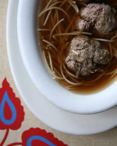 Beef Noodle Soup with Liver Dumplings (Hovezi Polevka s Nudlemi a Jatrovymi Knedlicky)