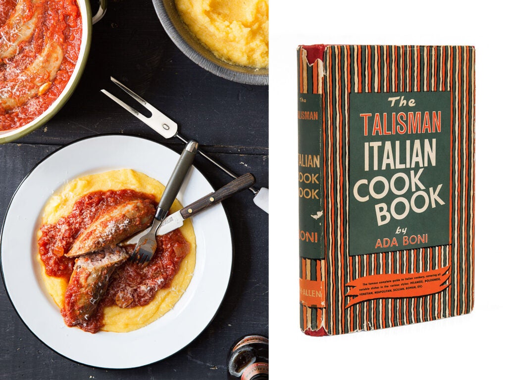 ada boni italian cookbook sausage gravy polenta