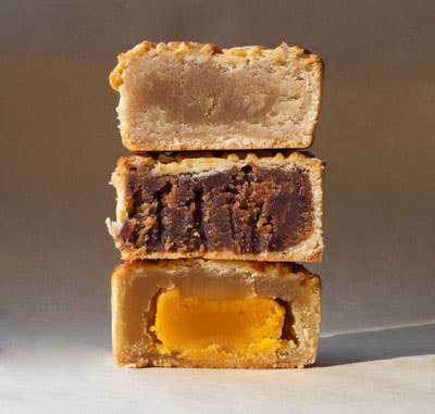 Chinese mooncakes with duck egg yolk