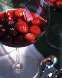 Red Wine with Strawberries