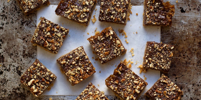 Chocolate-Glazed Toffee Bars