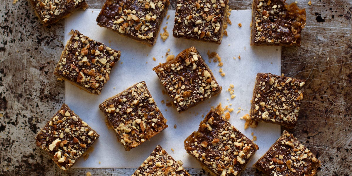 Chocolate-Glazed Toffee Bars