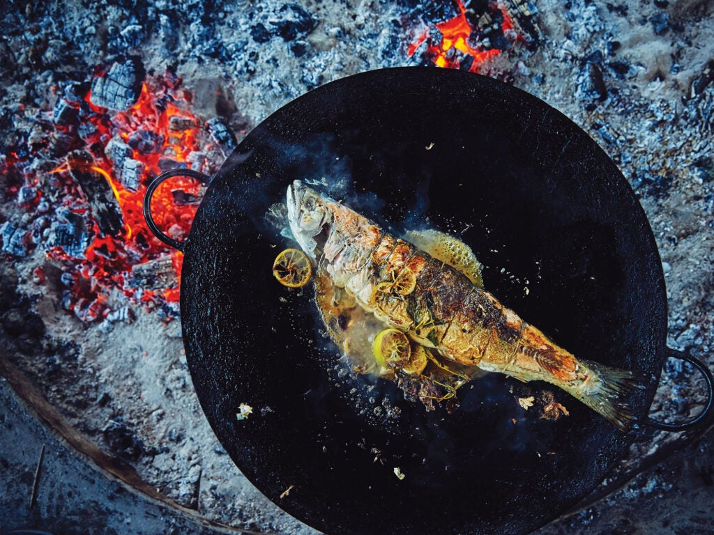 grilled stuffed trout