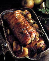 Pork Loin with Apples, Cider, and Calvados