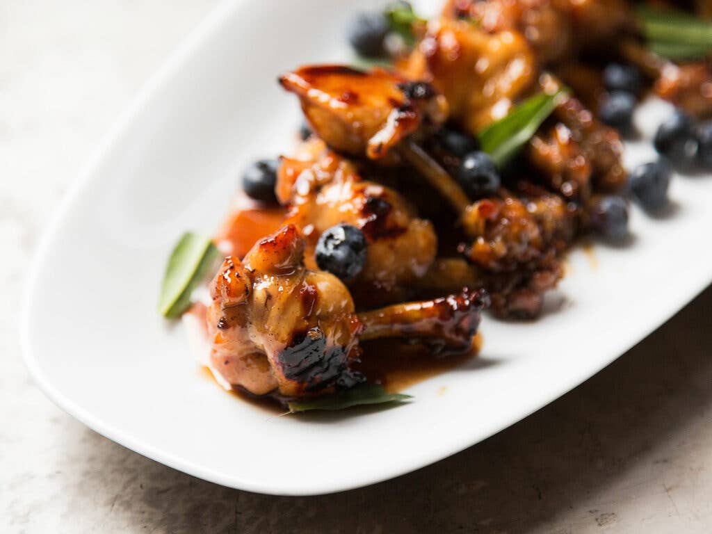 Vivan Howard Blueberry BBQ Sauce Wings