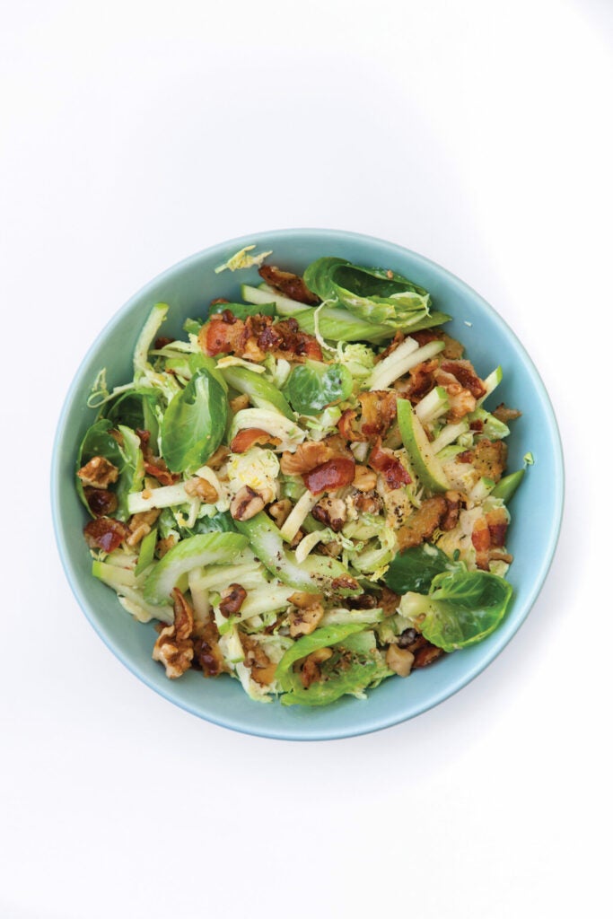 Waldorf-Style Brussels Sprout Salad with Guanciale